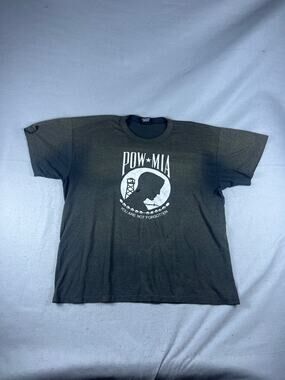Vintage Rothco T-Shirt Mens 2XL Green Gray POW MIA You Are Not Forgotten Graphic